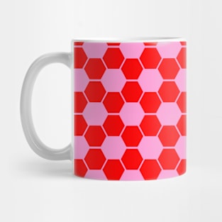 Football / Soccer Ball Texture - Red & Pink Mug